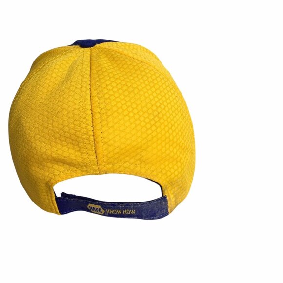 NAPA Racing NASCAR Chase Elliott 9 Trucker Cap Hat Strapback Yellow Blue - Picture 3 of 6